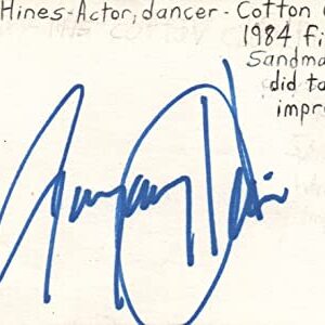 Gregory Hines Actor Cotton Club Movie Autographed Signed Index Card JSA COA