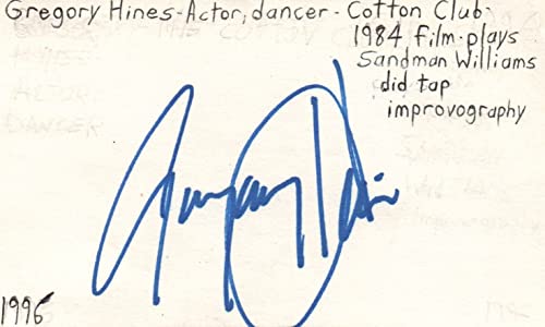 Gregory Hines Actor Cotton Club Movie Autographed Signed Index Card JSA COA