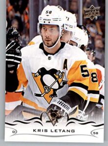 2018-19 upper deck hockey card #144 kris letang pittsburgh penguins official ud trading card