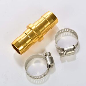 2 Pack Garden Hose Connector Repair Mender Kit with Stainless Clamp,Fits 3/4"-5/8" Water Hose Repair Fitting