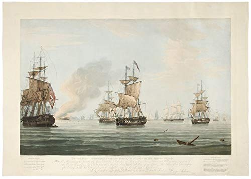 To the Right Honorable Charles Yorke, First Lord of the Admiralty, &c. &c. Plate 2nd. Representing the British Line after Wearing to renew the Action, Starboard division of the Enemy passing under the Amphion's Stern and raking her Larboard division hawli