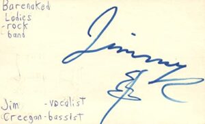 jim creegan bassist vocalist barenaked ladies rock signed index card jsa coa