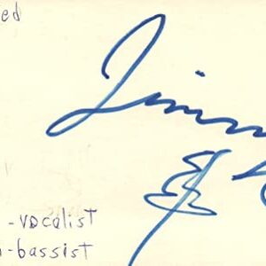 Jim Creegan Bassist Vocalist Barenaked Ladies Rock Signed Index Card JSA COA