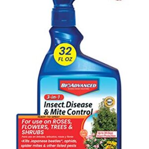 BioAdvanced 3-in-1 Insect Disease and Mite Control I, Ready-to-Spray, 32 oz