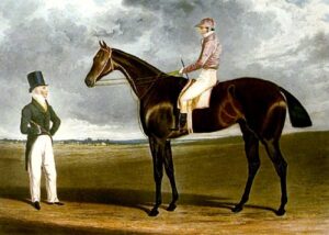 birmingham, the winner of the great st. leger stakes at doncaster, 1830 68 subscribers – 28 started. by filho da puta, dam miss craigie by orville.the property of mr. beardsworth, to whom this print by permission is most respectfully dedicated by the publ