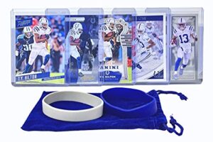 t. y. hilton football cards (5) assorted bundle – indianapolis colts trading card gift set