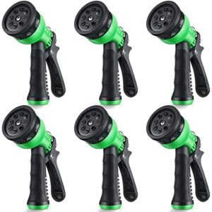 6 pieces garden hose nozzle sprayer abs water spray nozzle garden hose nozzle hose sprayer nozzle hand sprayer for hose for watering plants lawn garden cleaning showering pets washing cars green