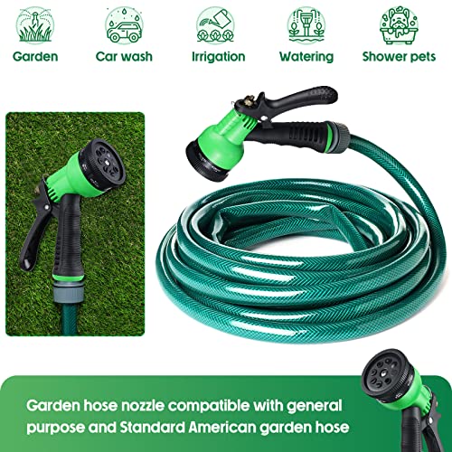 6 Pieces Garden Hose Nozzle Sprayer ABS Water Spray Nozzle Garden Hose Nozzle Hose Sprayer Nozzle Hand Sprayer for Hose for Watering Plants Lawn Garden Cleaning Showering Pets Washing Cars Green