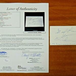 Little Richard Rock n Roll Legend Signed 3x5 Index Card with Full JSA Letter