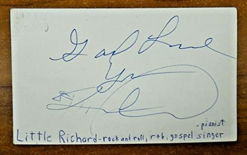Little Richard Rock n Roll Legend Signed 3x5 Index Card with Full JSA Letter