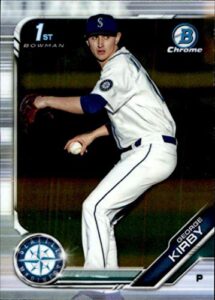 2019 bowman draft chrome baseball #bdc-115 george kirby seattle mariners official mlb trading card produced by topps