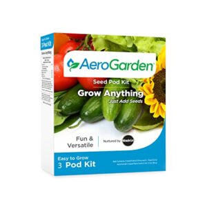aerogarden grow anything seed pod kit for aerogarden hydroponic indoor garden, 3-pod