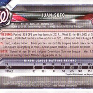 2018 Bowman Prospects #BP52 Juan Soto Baseball Card