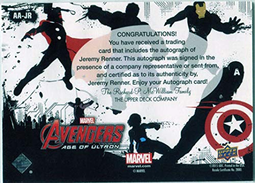 Marvel Avengers Age of Ultron Age of Autographs AA-JR Jeremy Renner Hawkeye