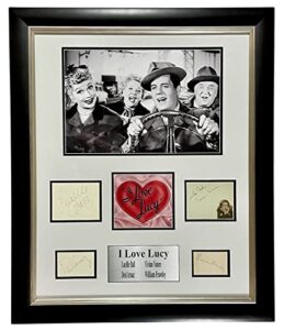 i love lucy autographed signed cast framed lucille ball desi arnaz vivian vance william frawley jsa certified authentic xx87449