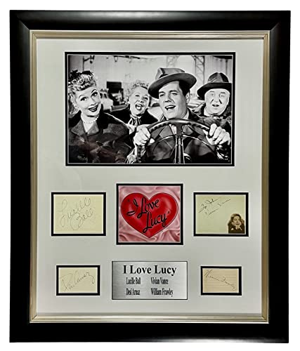 I LOVE LUCY Autographed SIGNED CAST FRAMED Lucille Ball Desi Arnaz Vivian Vance William Frawley JSA CERTIFIED AUTHENTIC XX87449