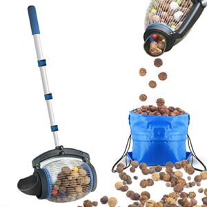 zozen nut gatherer, acorn picker – directly dump outlet | pecan picker – apply to hickory nuts, walnut, pecan, chestnuts, buckeyes, nerf balls, golf, objects 3/4” to 1-1/2”; 1 gallon(medium)