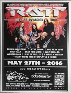 bobby blotzer ratt 2016 band signed autographed 8×10 photo from may 27, 2016