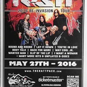 Bobby Blotzer Ratt 2016 Band Signed Autographed 8x10 Photo from May 27, 2016