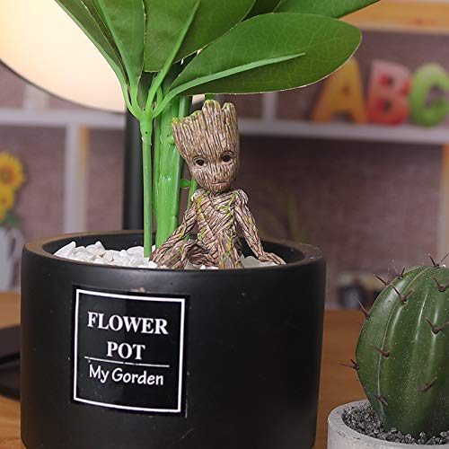 ZEshops Miniature Fairy Garden Sitting Groot Figurine PVC Statue Groot in for Kids Home Car Decor Gift