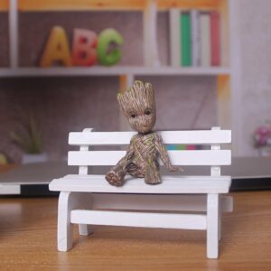 ZEshops Miniature Fairy Garden Sitting Groot Figurine PVC Statue Groot in for Kids Home Car Decor Gift