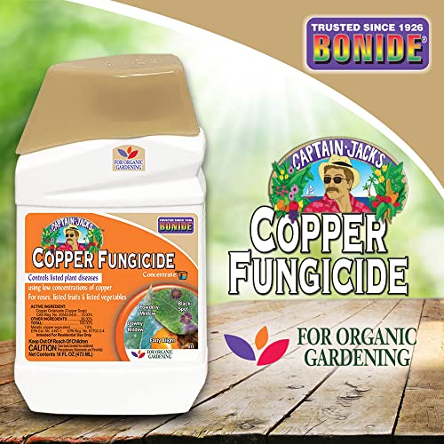 Bonide Captain Jack's Copper Fungicide, 16 oz Concentrated Plant Disease Control Solution for Organic Gardening