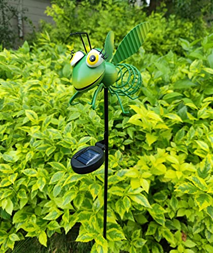 Joint Honglin Solar Praying Mantis Lights - Outdoor Insects Garden Stake Metal Decor Lights, Waterproof LED Decorative Lights for Pathway, Yard (Praying Mantis)