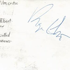 Roger Ebert Film Critic Host Movie Autographed Signed Index Card JSA COA