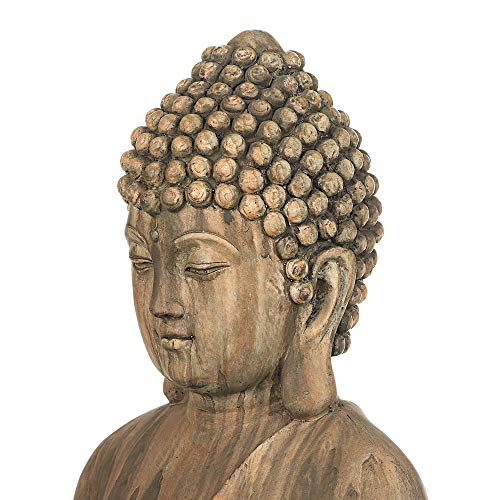 John Timberland Zen Buddha Outdoor Statue 29 1/2" High Floor Sitting Weathered for Yard Garden Lawn