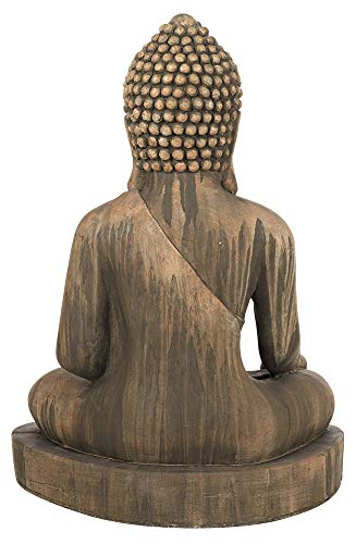 John Timberland Zen Buddha Outdoor Statue 29 1/2" High Floor Sitting Weathered for Yard Garden Lawn