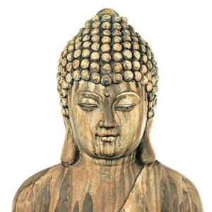 John Timberland Zen Buddha Outdoor Statue 29 1/2" High Floor Sitting Weathered for Yard Garden Lawn