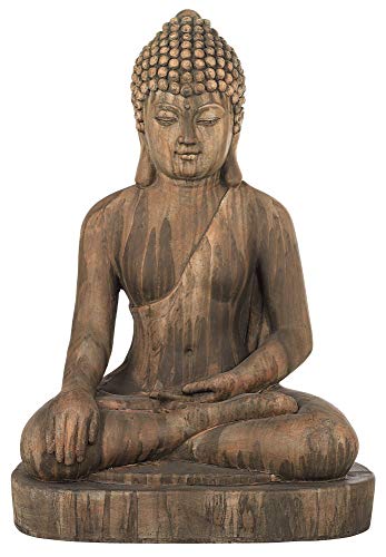 John Timberland Zen Buddha Outdoor Statue 29 1/2" High Floor Sitting Weathered for Yard Garden Lawn
