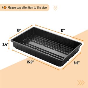 Mr. Pen- Plastic Growing Trays, 5 Pack, Black, Plant Tray, Seed Tray, Seedling Tray, Propagation Tray, Plant Trays for Seedlings, Planting Trays, Microgreens Growing Trays, Seedling Starter Trays