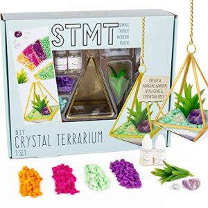 stmt d.i.y. crystal terrarium, terrarium kit, diy terrarium kit, kids terrarium kit, craft kit, terrarium kit for kids, arts and crafts for kids, gifts for kids, little girl gifts, ages 8+