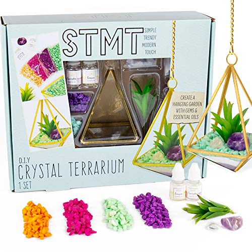 STMT D.I.Y. Crystal Terrarium, Terrarium Kit, DIY Terrarium Kit, Kids Terrarium Kit, Craft Kit, Terrarium Kit for Kids, Arts and Crafts for Kids, Gifts for Kids, Little Girl Gifts, Ages 8+