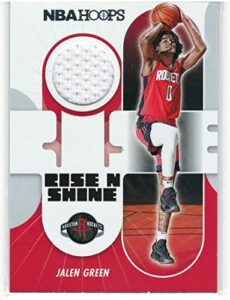 2021 panini nba hoops jalen green rookie game worn jersey card