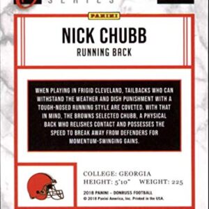 2018 Donruss The Elite Series Rookies Football #8 Nick Chubb Cleveland Browns Official NFL Trading Card