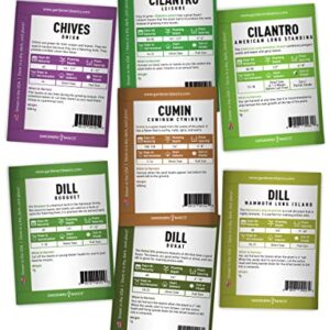 35 Herb Seeds for Planting Varieties Heirloom Non-GMO Seeds Indoors, Hydroponics, Outdoors - Basil, Lavender, Catnip, Cilantro, Oregano, Parsley, Peppermint, Rosemary and More by Gardeners Basics