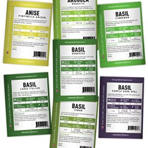 35 Herb Seeds for Planting Varieties Heirloom Non-GMO Seeds Indoors, Hydroponics, Outdoors - Basil, Lavender, Catnip, Cilantro, Oregano, Parsley, Peppermint, Rosemary and More by Gardeners Basics