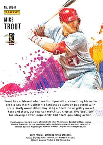 Baseball Trading Card MLB 2020 Panini Diamond Kings Gallery of Stars #6 Mike Trout NM Near Mint Angels