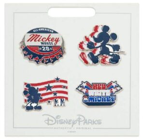 disney pin – americana mickey mouse – 4 pin set