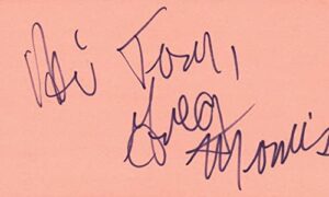 greg morris actor 1978 match game tv movie autographed signed index card jsa coa