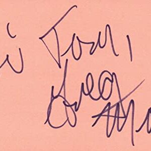 Greg Morris Actor 1978 Match Game TV Movie Autographed Signed Index Card JSA COA