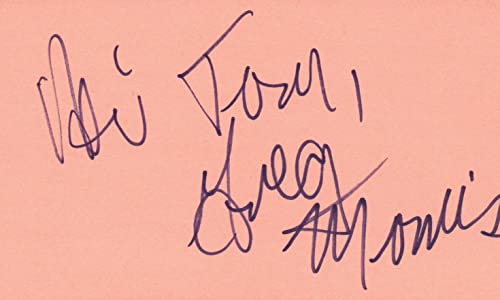 Greg Morris Actor 1978 Match Game TV Movie Autographed Signed Index Card JSA COA