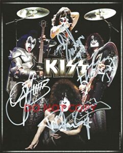 kiss band reprint signed gene simmons ace frehley 8×10″ photo #1 rp