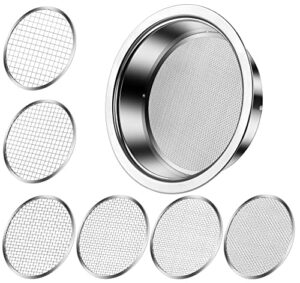 garden sieve sifting soil sifter – 9.5in composts sifter,garden sifter pans sifting pan contain 5 models soil sieve hole dirt strainer,rock sifter dirt sifter for sifting screen,peat moss and more.