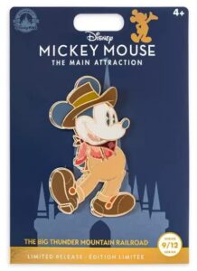 disney pin – big thunder mountain – mickey mouse main attraction