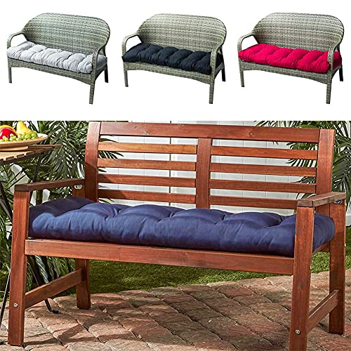 Indoor/Outdoor Bench Cushion, Swing Cushion, 51.2"x19.7", for Lounger Garden Furniture Patio Lounger Bench (Black)