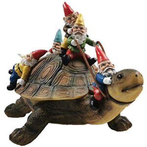 Sunthus Garden Gnome Turtle Statues Yard Art Resin Figurine Decorations Outdoor Garden Décor