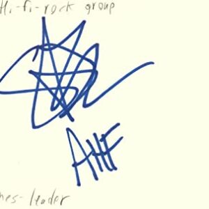 Stacy Jones Leader American Hi-Fi Rock Band Music Signed Index Card JSA COA